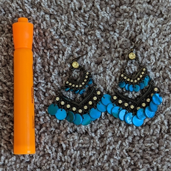 Boho Long Drop Dangle Gypsy Earrings - Picture 4 of 4